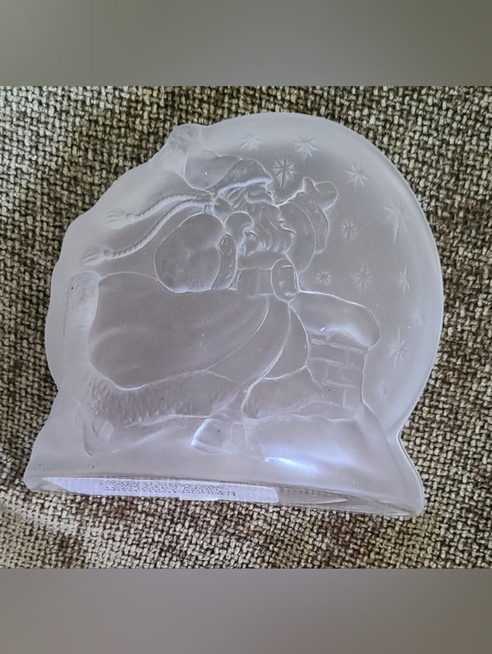Vintage AVON St. Nick's Starlit Journey Glass Candle Holder in Original Box